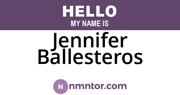 Jennifer Ballesteros