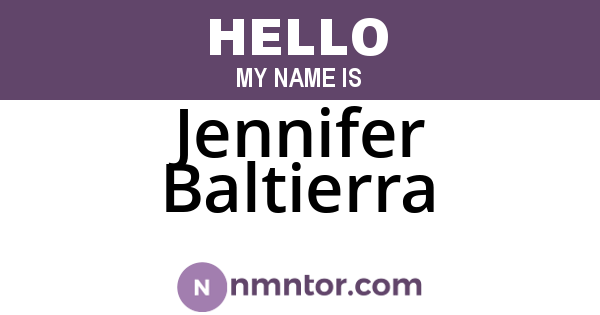 Jennifer Baltierra