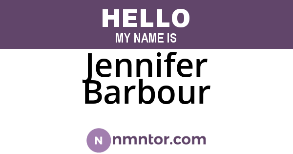 Jennifer Barbour