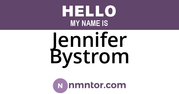 Jennifer Bystrom