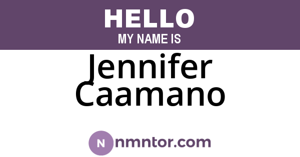 Jennifer Caamano