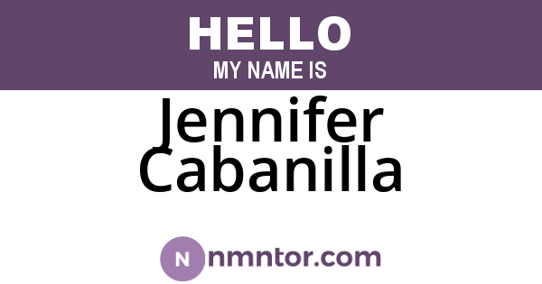 Jennifer Cabanilla