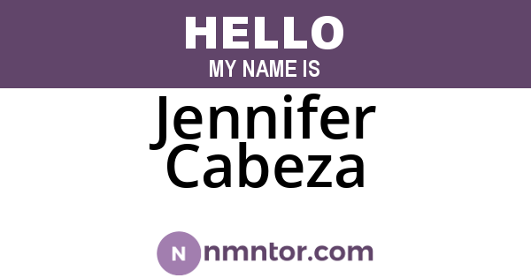 Jennifer Cabeza