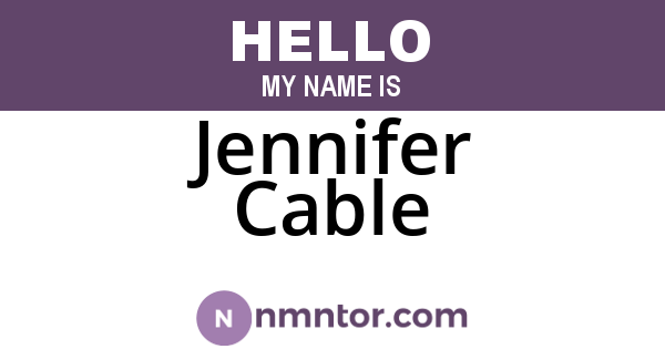 Jennifer Cable