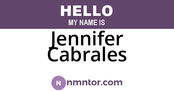 Jennifer Cabrales
