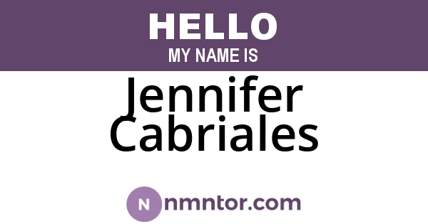 Jennifer Cabriales