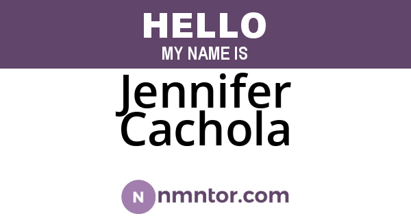 Jennifer Cachola