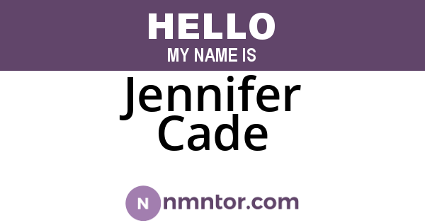 Jennifer Cade