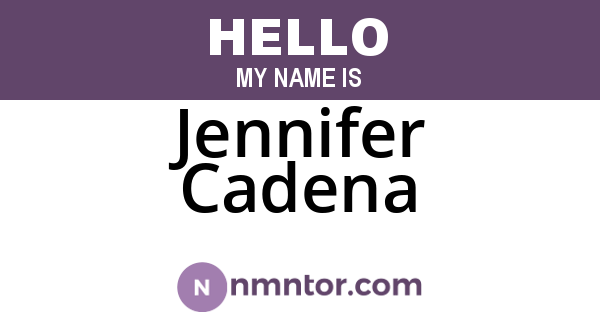 Jennifer Cadena