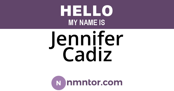 Jennifer Cadiz