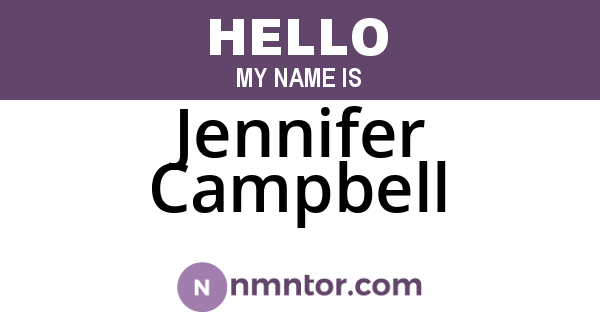 Jennifer Campbell