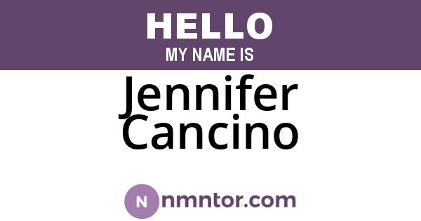 Jennifer Cancino