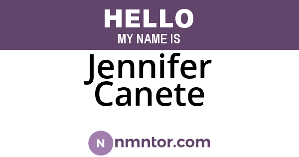 Jennifer Canete