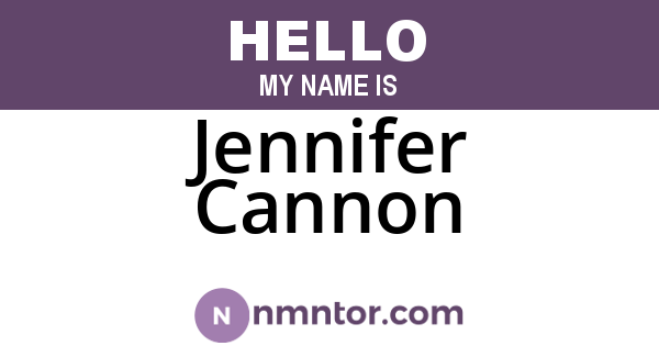Jennifer Cannon