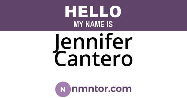 Jennifer Cantero