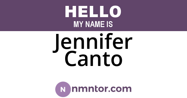 Jennifer Canto