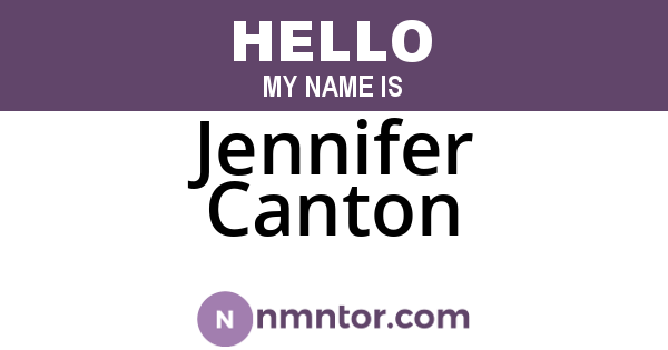 Jennifer Canton