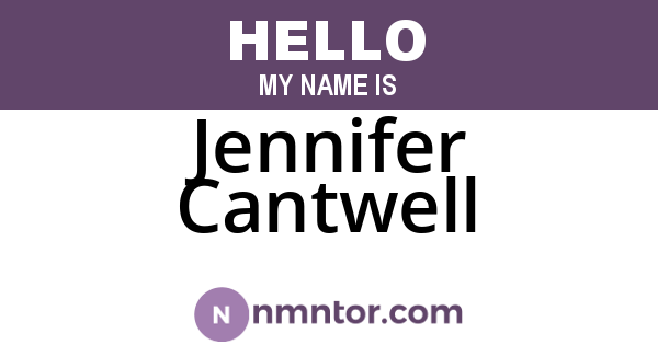 Jennifer Cantwell