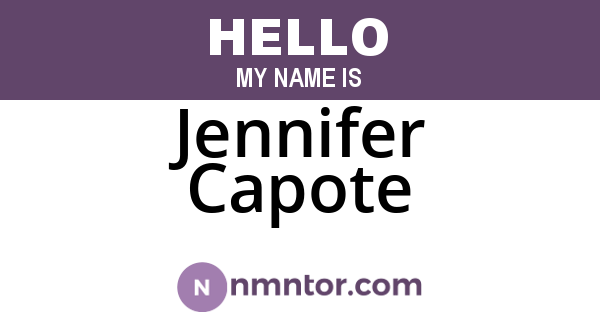 Jennifer Capote