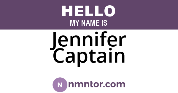 Jennifer Captain