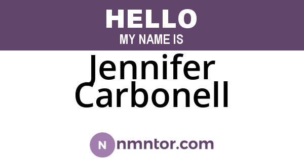 Jennifer Carbonell