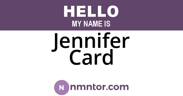 Jennifer Card