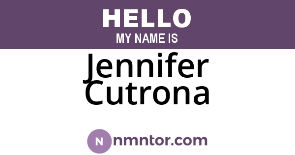 Jennifer Cutrona