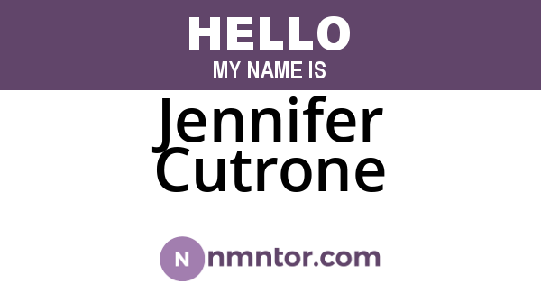 Jennifer Cutrone