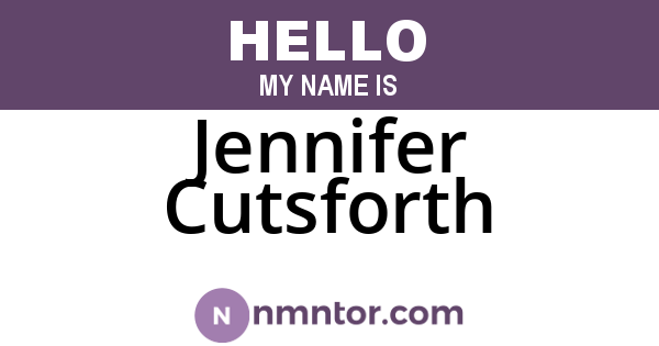 Jennifer Cutsforth