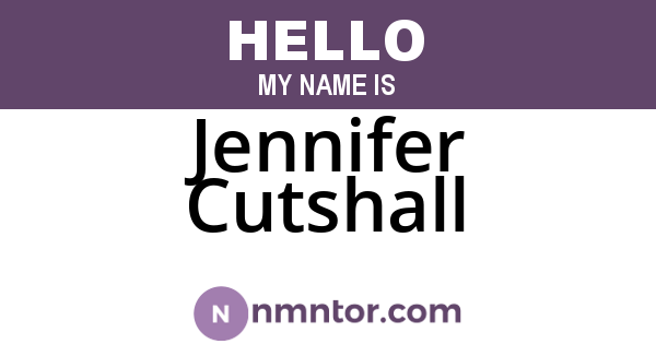Jennifer Cutshall