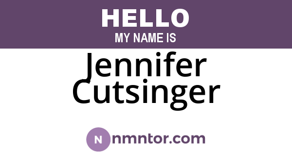 Jennifer Cutsinger