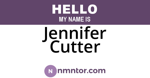 Jennifer Cutter
