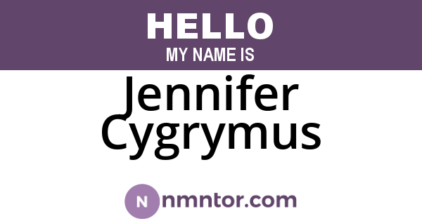 Jennifer Cygrymus