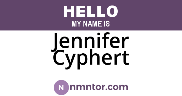 Jennifer Cyphert