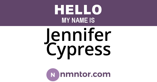 Jennifer Cypress