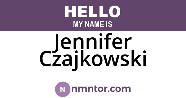 Jennifer Czajkowski