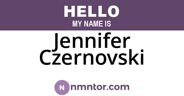Jennifer Czernovski
