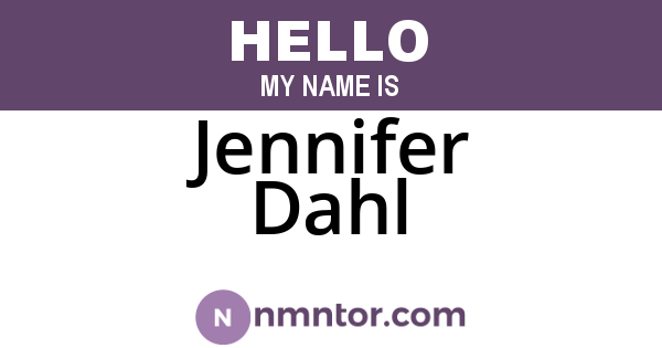 Jennifer Dahl