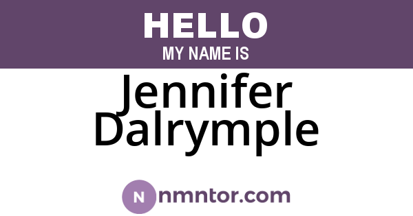 Jennifer Dalrymple