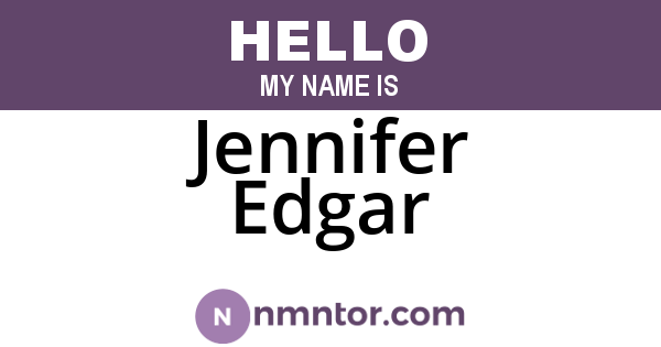 Jennifer Edgar
