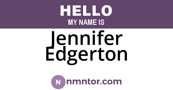 Jennifer Edgerton