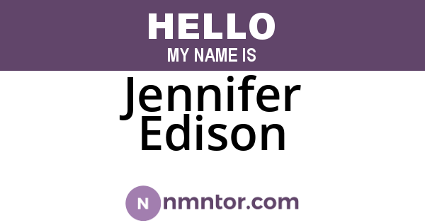 Jennifer Edison