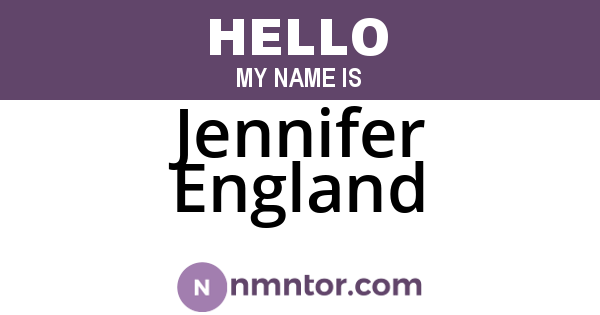 Jennifer England
