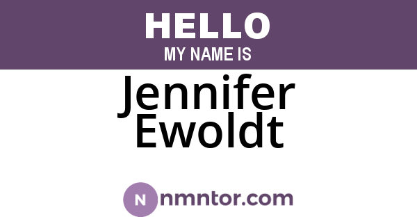 Jennifer Ewoldt