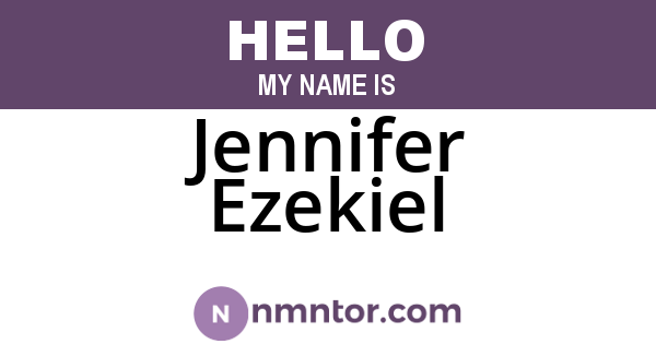 Jennifer Ezekiel
