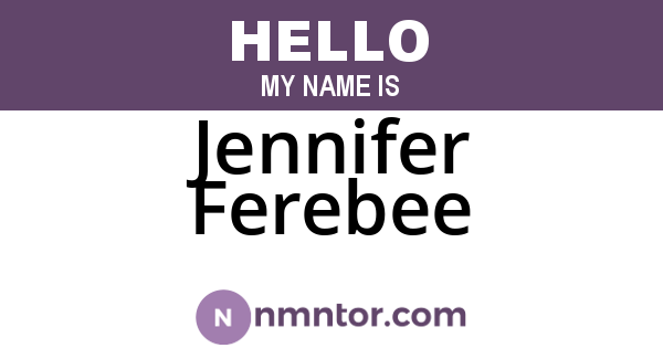 Jennifer Ferebee