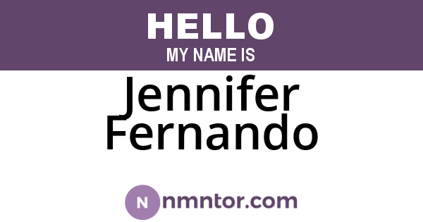 Jennifer Fernando
