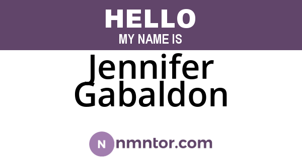 Jennifer Gabaldon