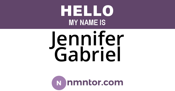Jennifer Gabriel