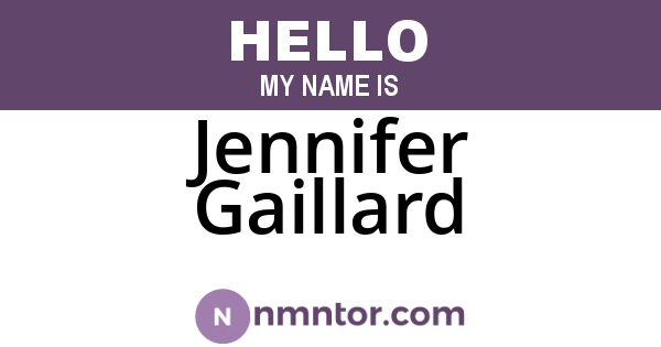 Jennifer Gaillard